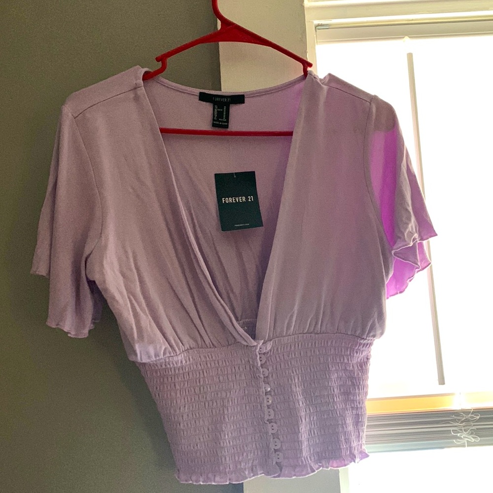 Purple crop top from forever 21 Medium